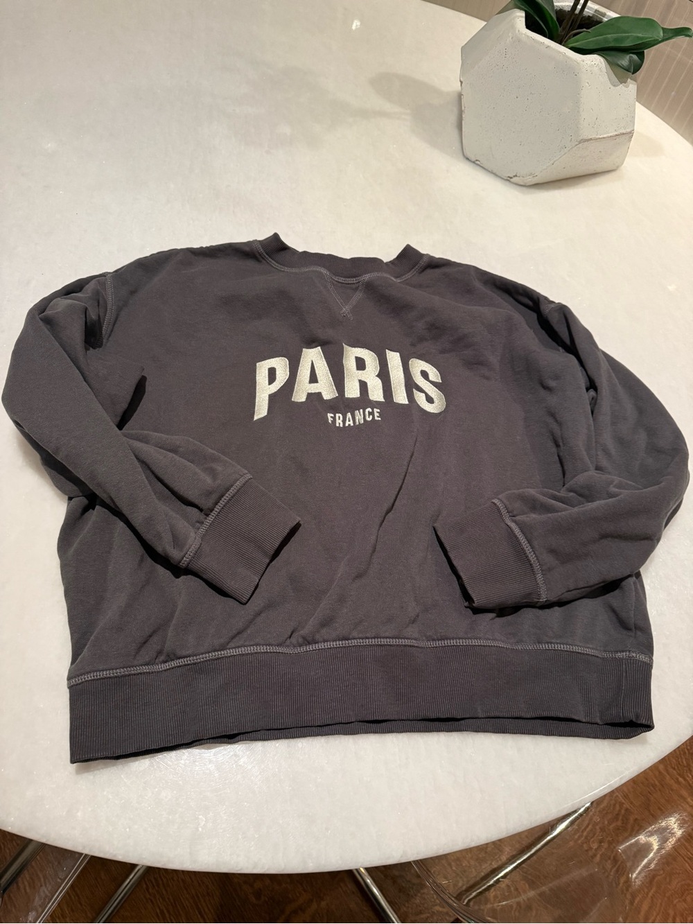Paris Graphic Crewneck Sweatshirt - Charcoal